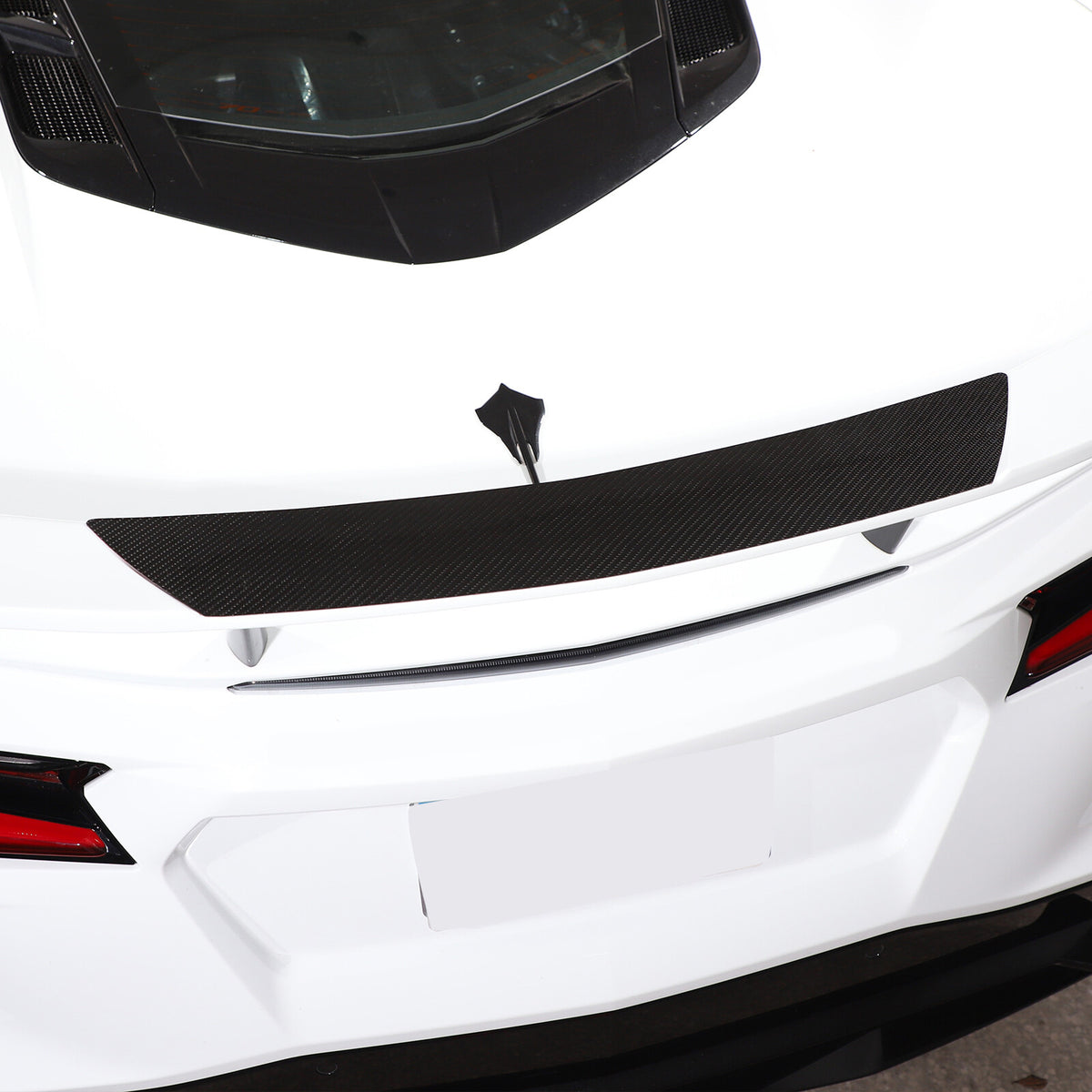 Carbon fiber Wing Lip Spoiler Tail Roof Trim Trunk Lid For Corvette C8 20-26 US 6