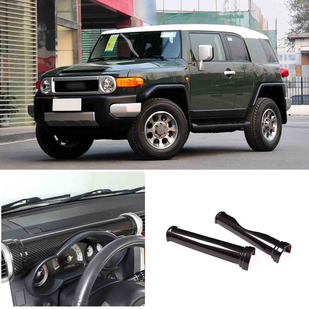 For Toyota FJ Cruiser 07-21 ABS Carbon Fiber Dashboard Center Console Cover Trim 8