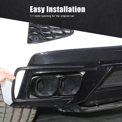 Real Dry Carbon Fiber Rear Tailpipe Trim Ring Cover For Corvette C8 2020+ 4