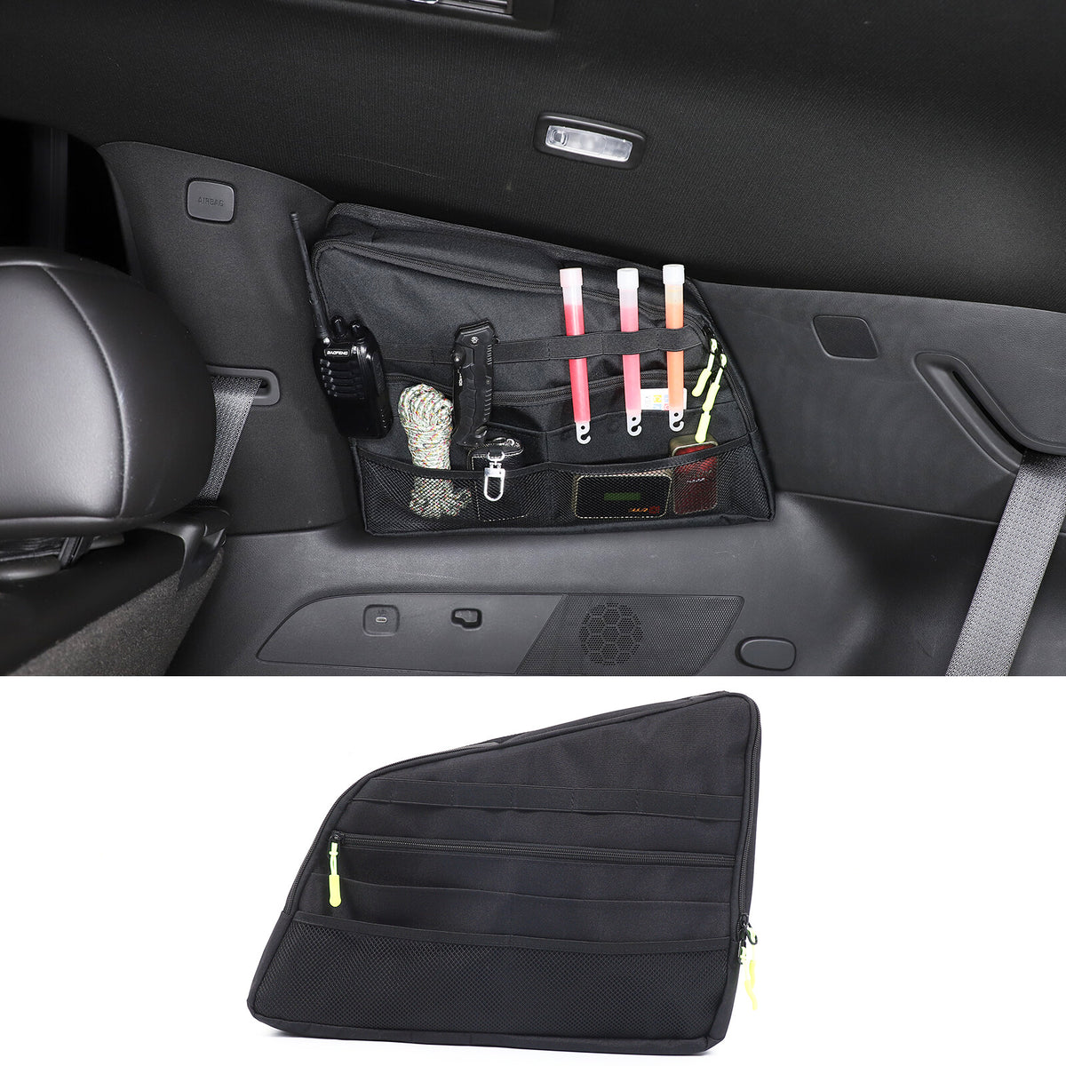 Rear Trunk Left Side Window Storage Bag Organizer For Cadillac XT6 20-24 3
