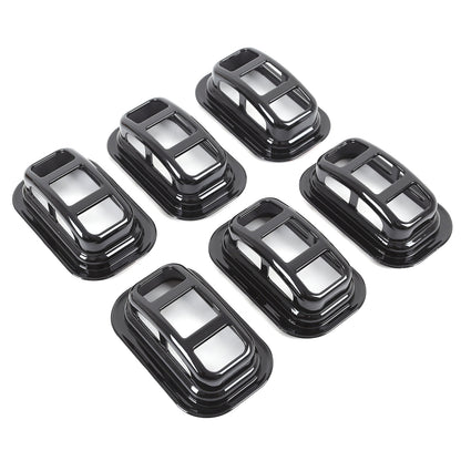 Glossy Piano Black Roof & Side Turn Signal Light Trim Set For Hummer H2 2003-09 25