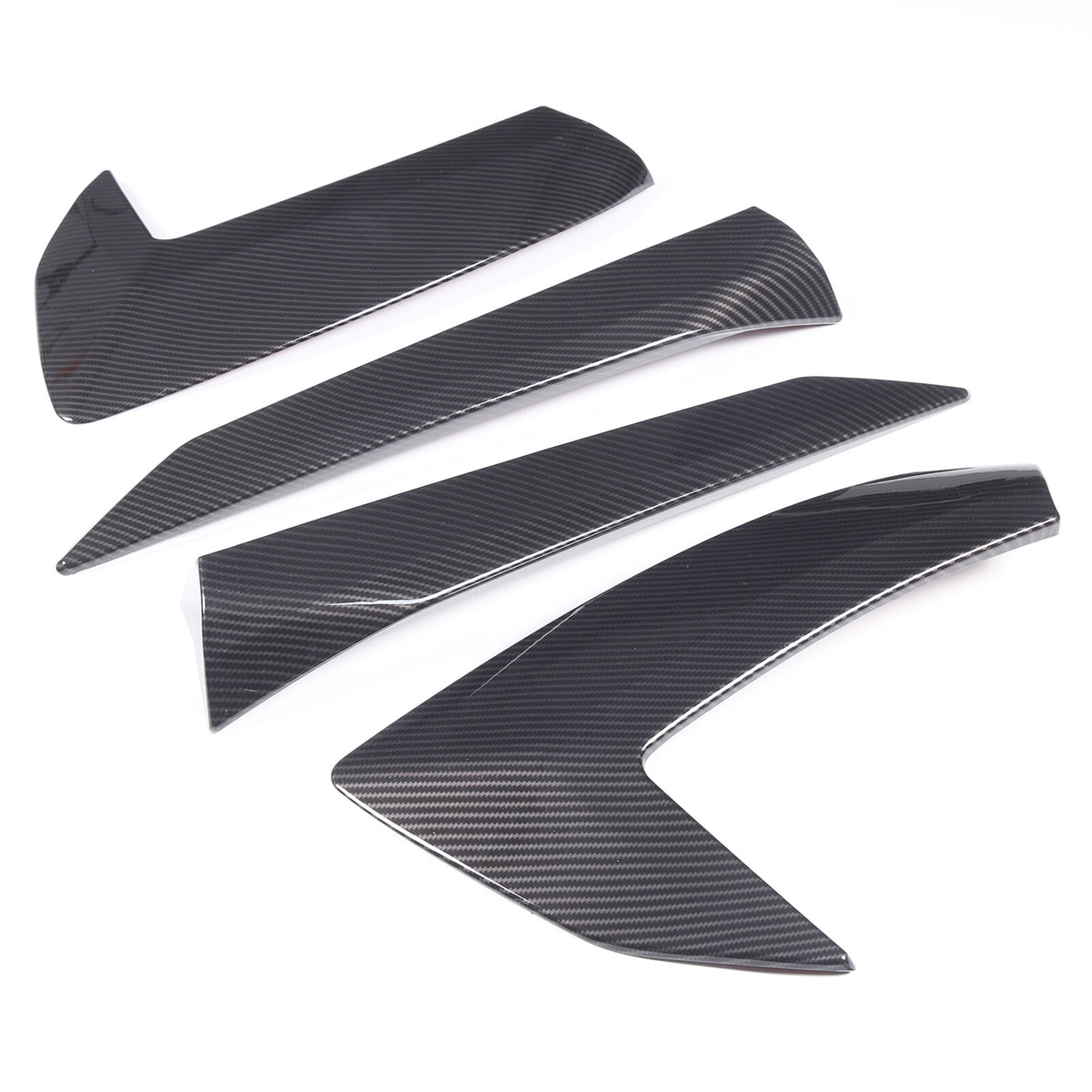 Carbon Pattern Fender Trim Door Handle + Rearview Mirror Cover For Corvette C8 14