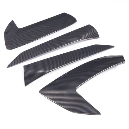 Carbon Pattern Fender Trim Door Handle + Rearview Mirror Cover For Corvette C8 14