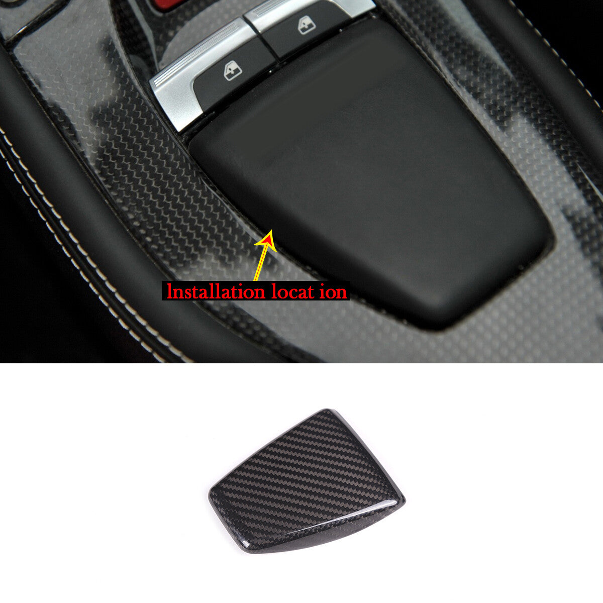 Carbon Fiber Window Lift Switch Button Panel Trim For Ferrari 458 2011-2016 4