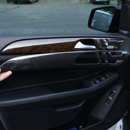 Carbon Fiber ABS Door Handle Panel Trim Cover Strip for Benz GLE GLS ML GL 13-19 3