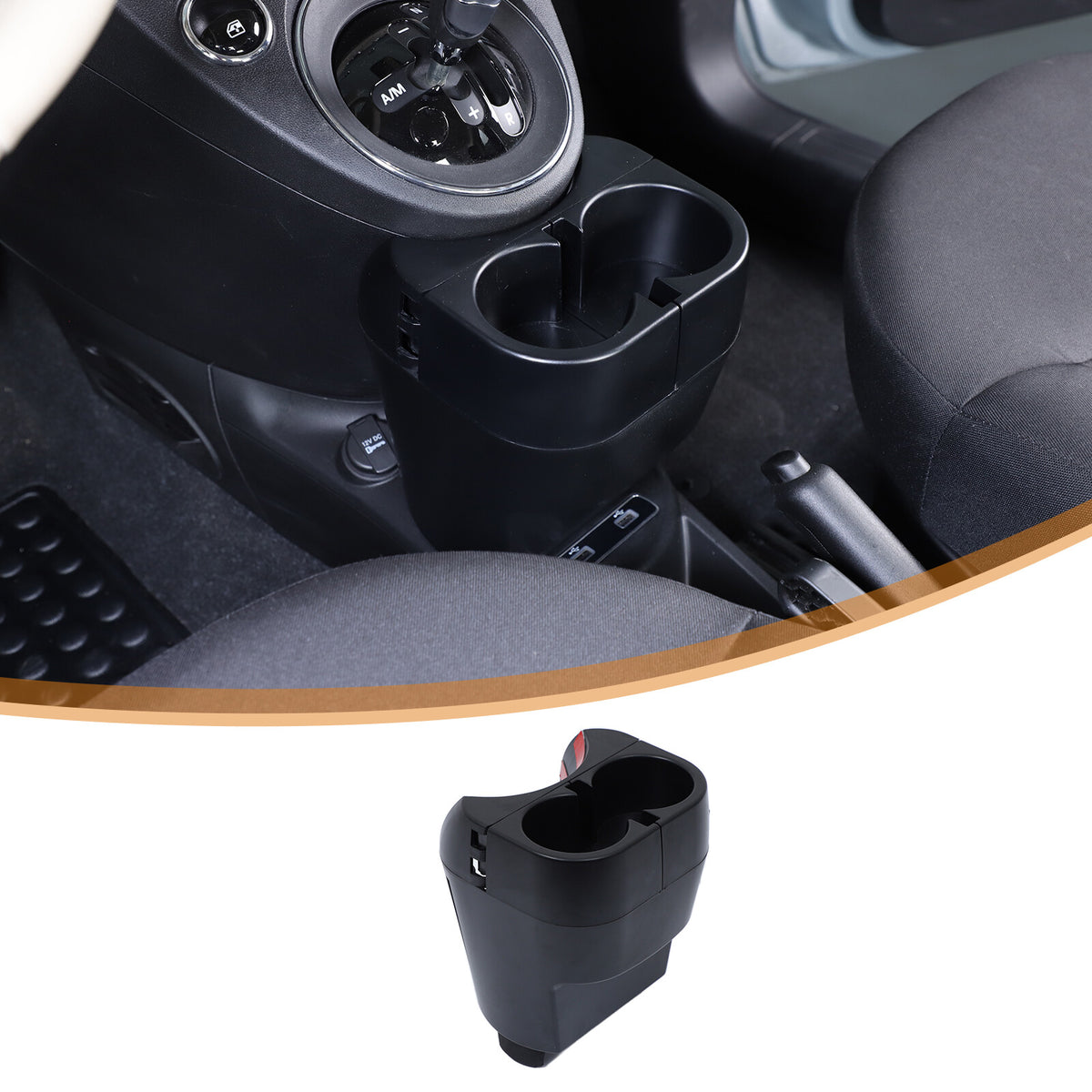 Center Lower Cup Storage Box Organizer Tray For Fiat 500 Abarth 595 695 2016+ 4