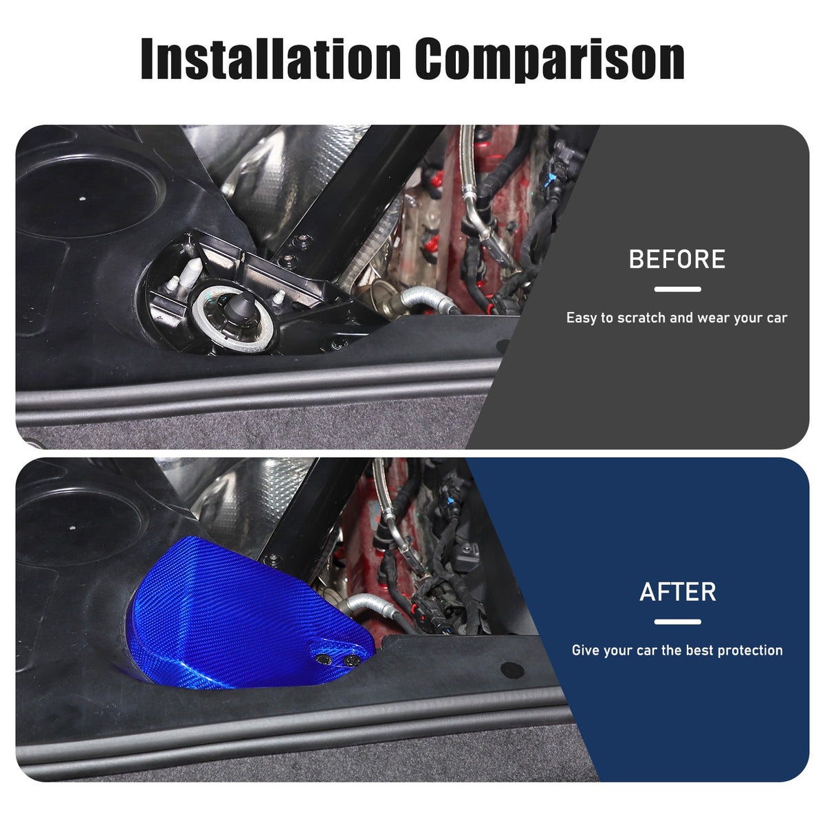 Blue Real Carbon Fiber Full Interior Set Decor Trim Kit for Corvette C8 20-25 - Variants 31-33 30