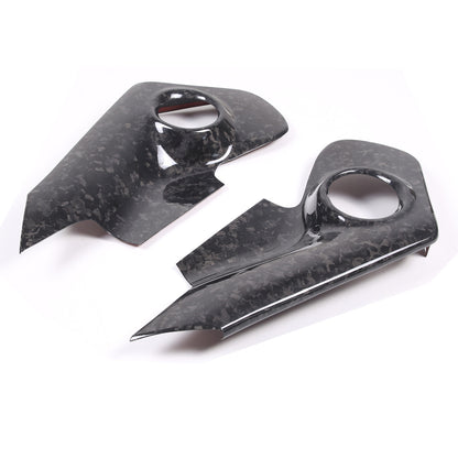 Forged Carbon Fiber Car Door Horn Speaker Panel Cover Trim For Supra A90 2019-24 2