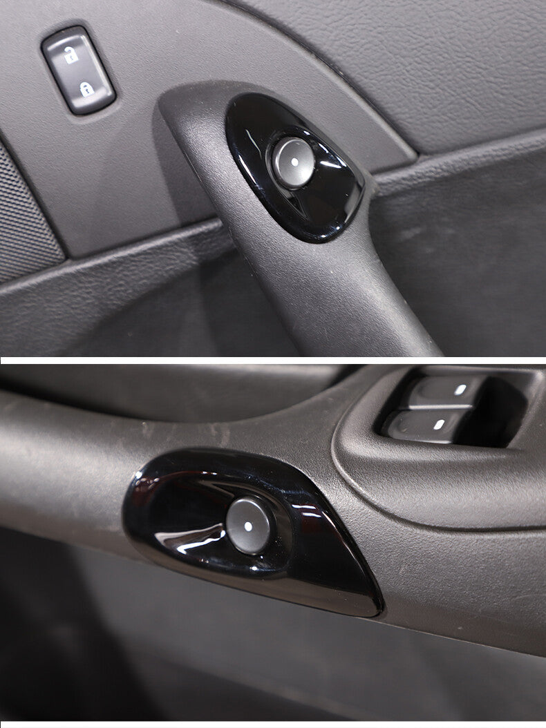 Glossy Black ABS Window Lift Button Trim Frame Cover Set For Corvette C6 2005-13 6