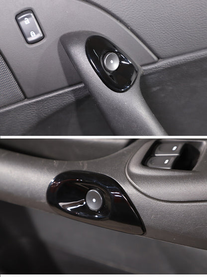 Glossy Black ABS Window Lift Button Trim Frame Cover Set For Corvette C6 2005-13 6