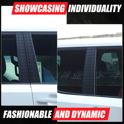 Black Alloy Window Center Pillar Trim Panel For Toyota Land Cruiser LC250 24+ 16