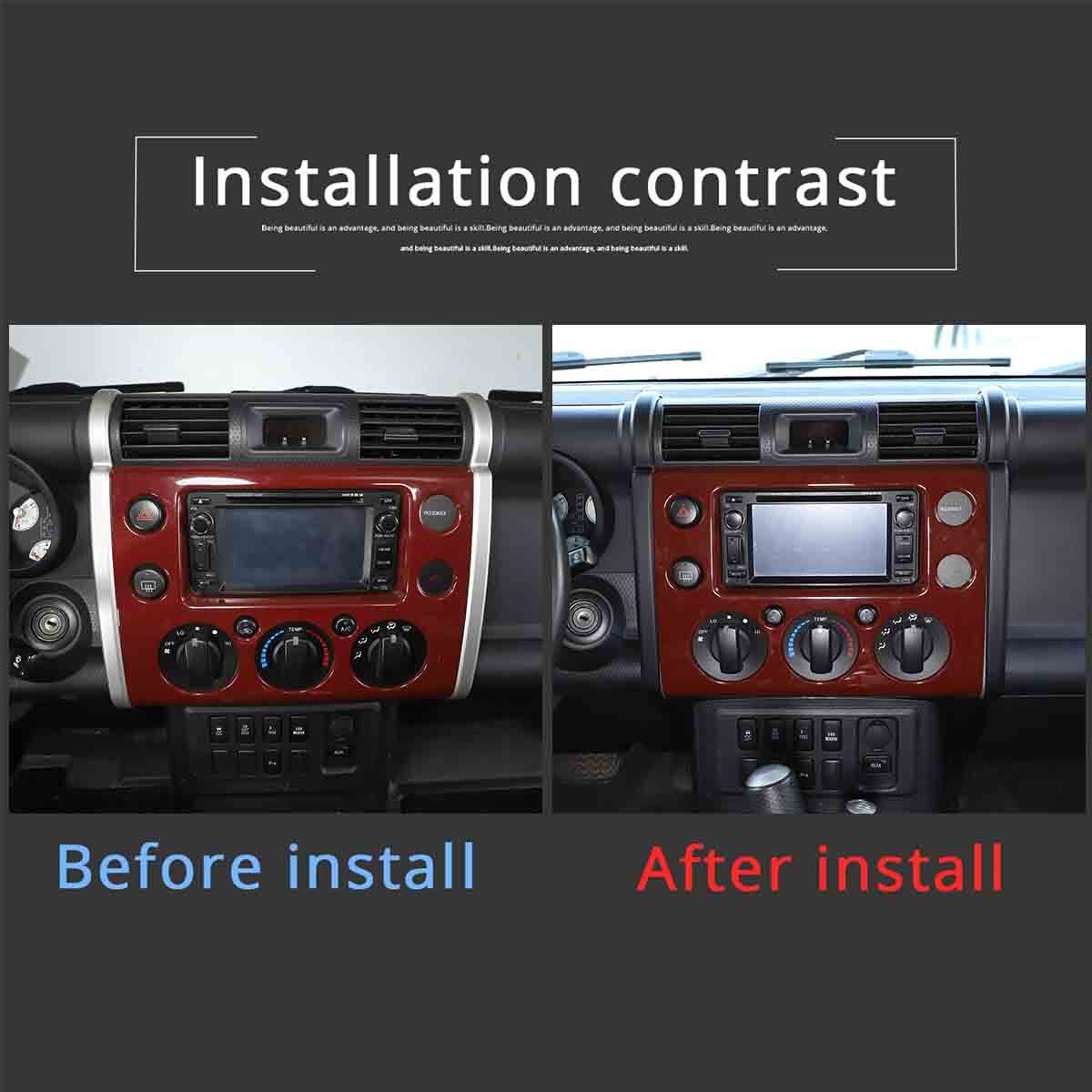 Matte Black ABS Interior Full Set Cover Trim Kit Set For FJ Cruiser 2007-2021 - Variants 6-7 8