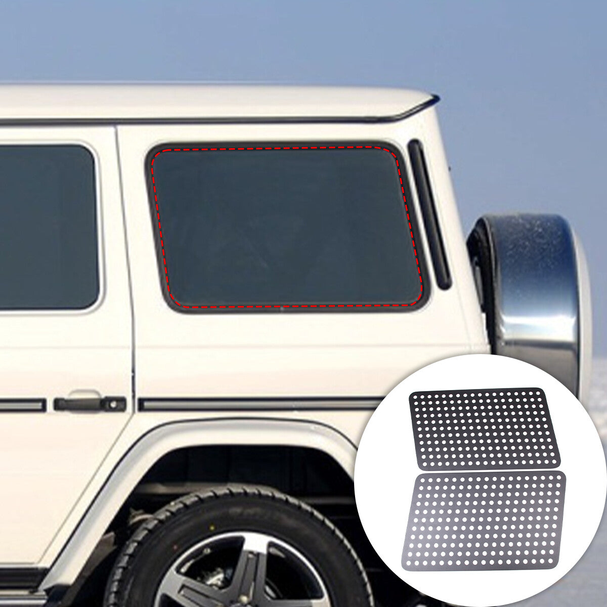 Alloy Trunk Quarter Window Cover Trim for Benz G-class W463 G500 G55 G65 04-18 2