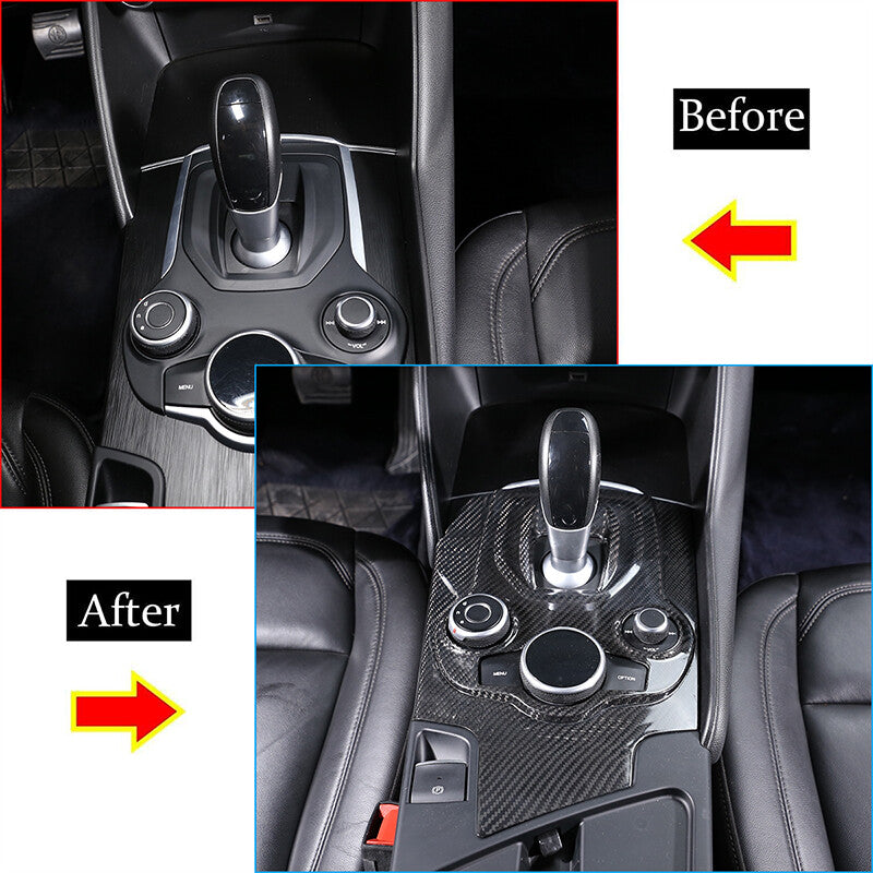 For Alfa Romeo Giulia Stelvio 2017-19 Central Control Gear Panel Cover 9