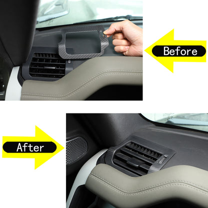 Matte Carbon Fiber Side Air Vent Outlet Panel Cover For LR Defender 2020-2024 17