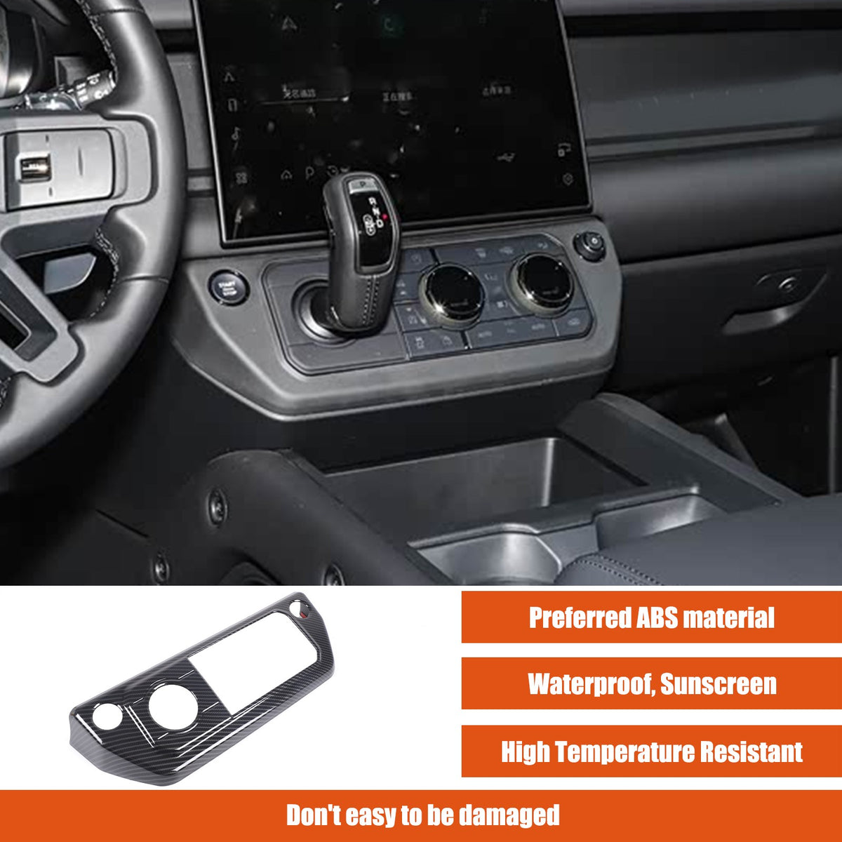 Carbon Fiber ABS Center Console Gear Shift Trim For Land Rover Defender L663 26+ 8