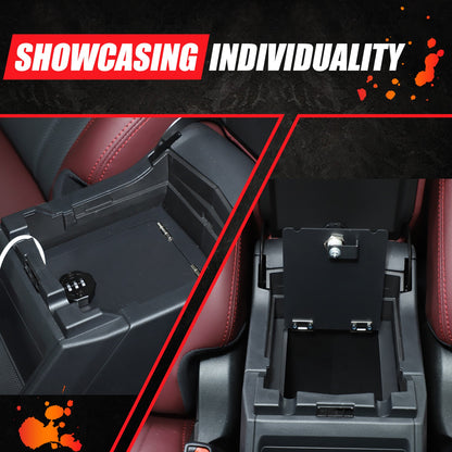 Alloy Center Console Safe GUN Storage Lock Box Tray For Subaru Forester SK 19-24 14