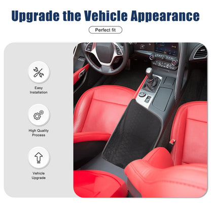 Honeycomb Carbon Fiber Center Console Armrest Box Cover For Corvette C7 2014-19 5