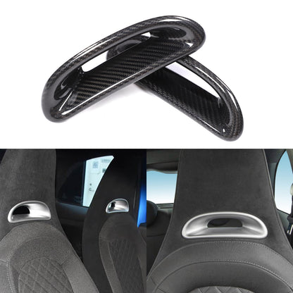 Real Carbon Fiber Front Seat Back Cover For Fiat 500 Abarth 595 2016-2024 13