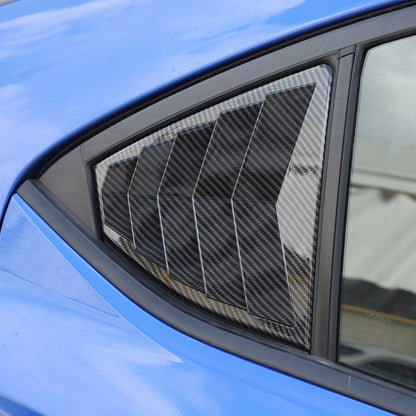 ABS Carbon Fiber Rear Window Louvers Shutter Blinds Trim For Subaru WRX VB 22-24 6