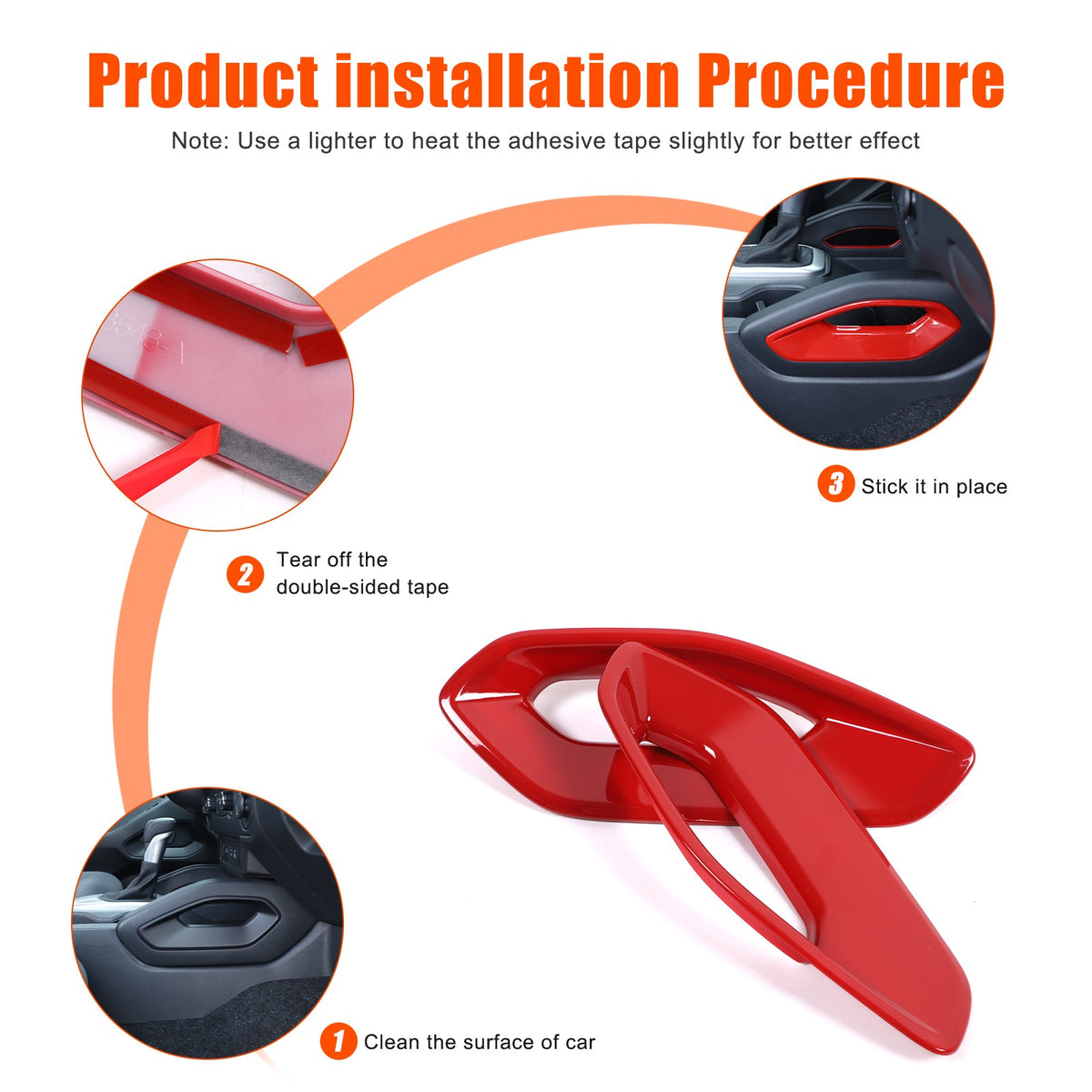 Sport Red ABS Center Console Side Armrest Trim Cover For Nissan Frontier 22+ US 3