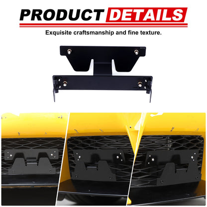 Carbon Steel Front Grille License Plate Bracket For Toyota Supra A90 2019+ US 21