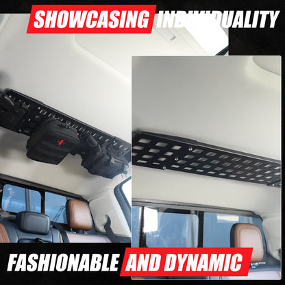 Aluminum Alloy Rear Roof Hanging Bag Rack Molle Panel For Ford Maverick 2022+ 9