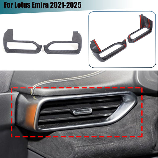 Real Carbon Fiber Center Console Side Air Vent Outlet Trim For Lotus Emira 23-25 1
