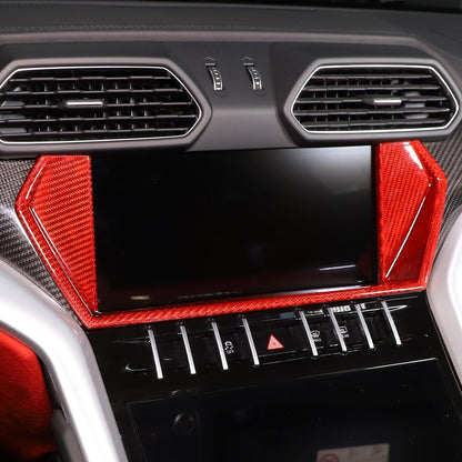 Red Carbon Display Navigation Screen Trim CoverFor Lamborghini URUS 2018-23 6