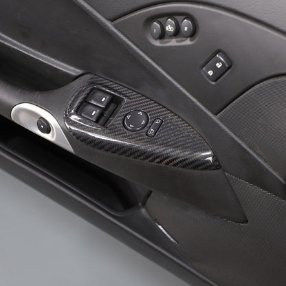 Real Dry Carbon Fiber Window Lift Switch Frame Trim For Corvette C6 2005-2013 6