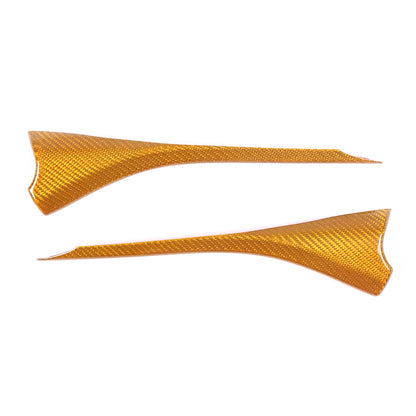 Yellow Carbon Fiber Interior Window Upper Door Panel trim For Corvette C8 20-26 9