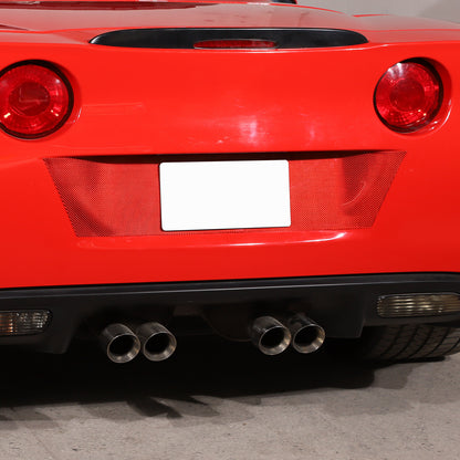 Red Carbon Fiber Rear License Plate Bottom Trim Panel For Corvette C6 2005-2013 8