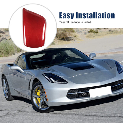 Red Real Carbon Fiber Center Console Armrest Box Cover Trim For Corvette C7 14+ 17