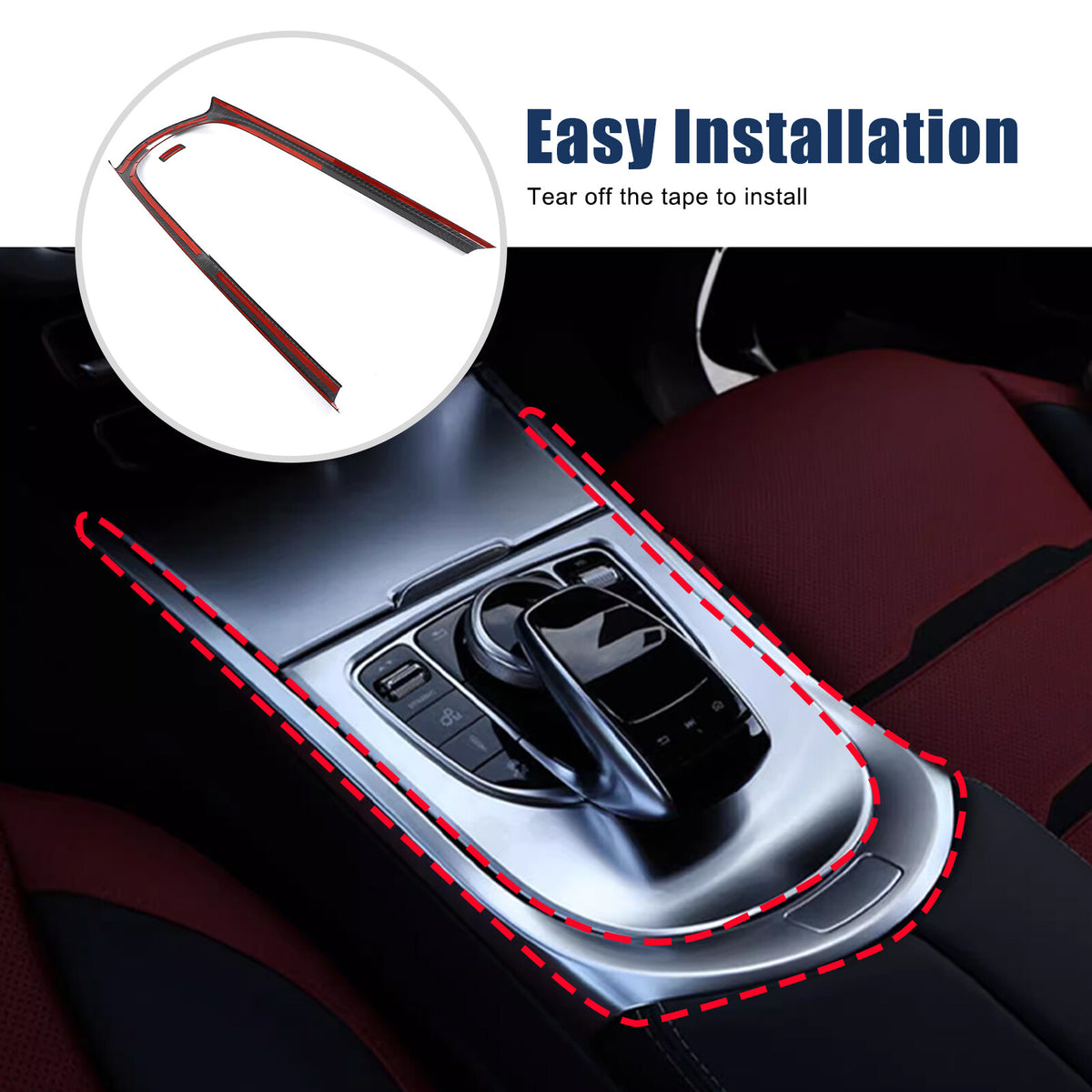 Real Carbon Fiber Center Console Gear Shift Trim For Benz G-Class W465 2025 US 17