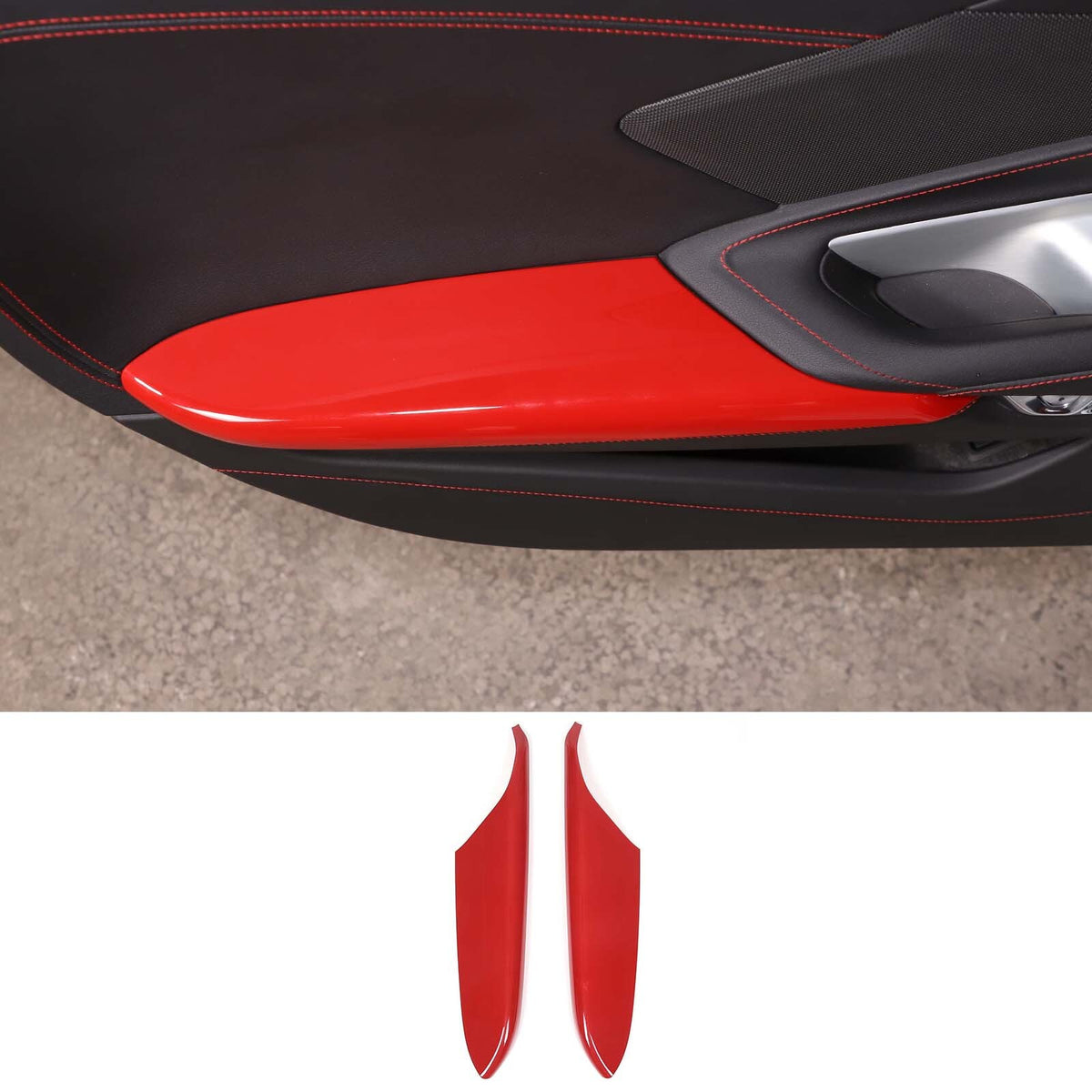 Red Full Interior Set Dash Panel Decor Cover Trim Kit For Corvette C8 2020-25 - Variants 6-10 63