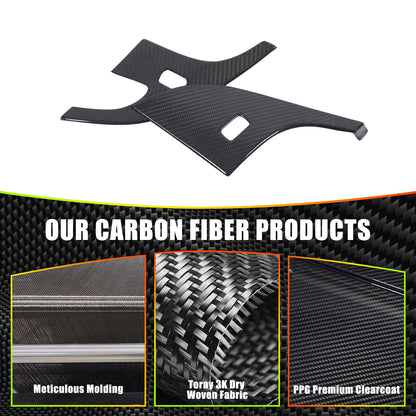 Real Carbon Fiber Children Lock Button Frame Trim Cover For Corvette C6 2005-13 7
