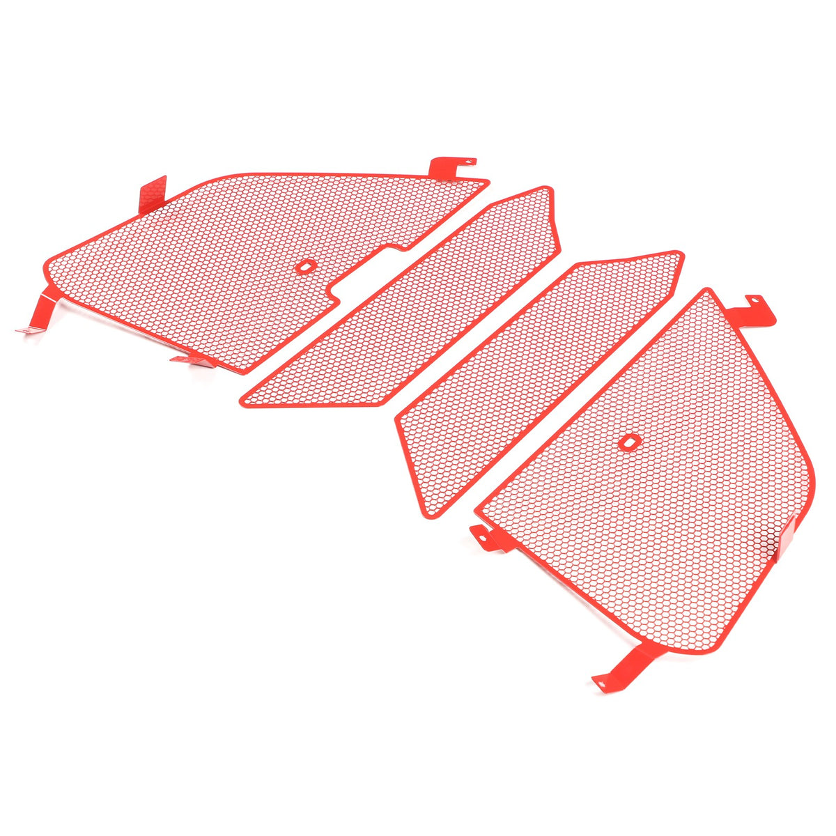 Red Steel Front Bumper Grille Mesh Screen Insect Guard For Corvette C8 2020 17