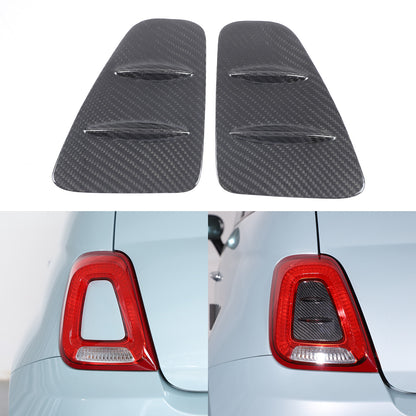 Real Carbon Fiber Rear Taillight Panel Trim For Fiat 500 Abarth 595 695 2016+ 11