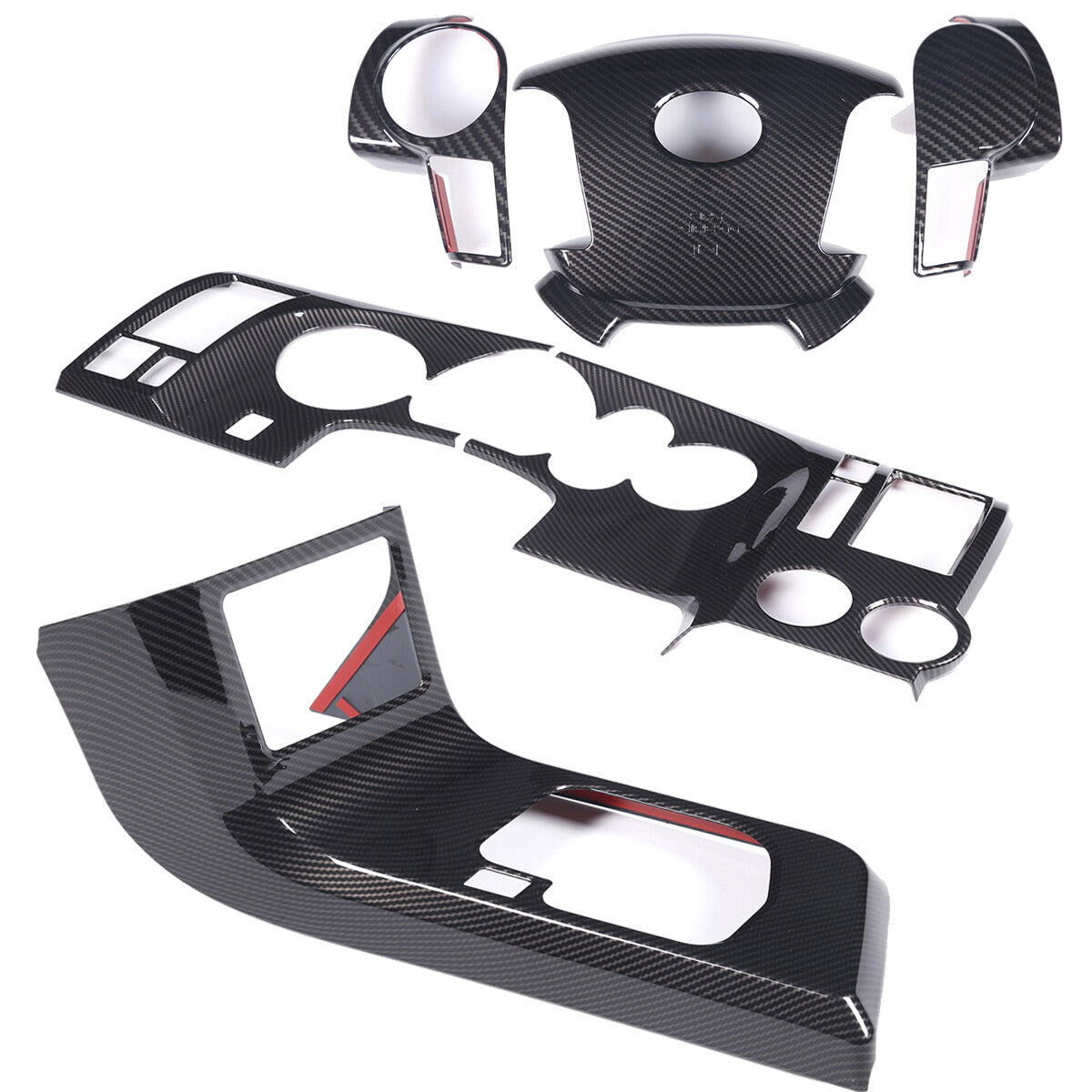 5pcs Carbon Fiber ABS Center Console Cover Trim Frame For Toyota Tundra 07-13 US 2