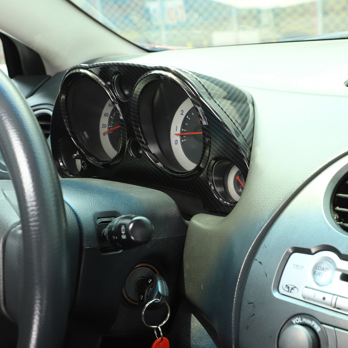 Carbon fiber ABS Dashboard Trim Panel For Mitsubishi Eclipse 2006-2011 2PCS 4