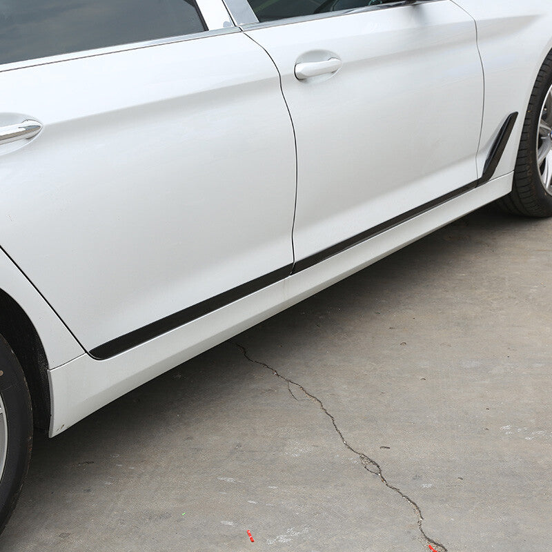 Glossy Black Door Body Side Molding Cover Trim For BMW 5 Series 2018-22 11
