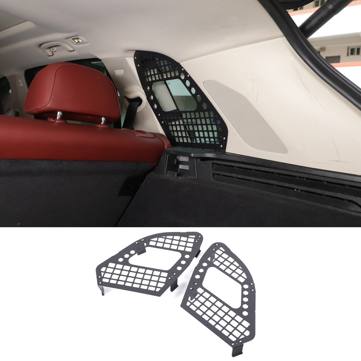 Aluminum Trunk Side Window Storage Hanger Bag Molle Panel For BMW X5 G05 2019-25 21