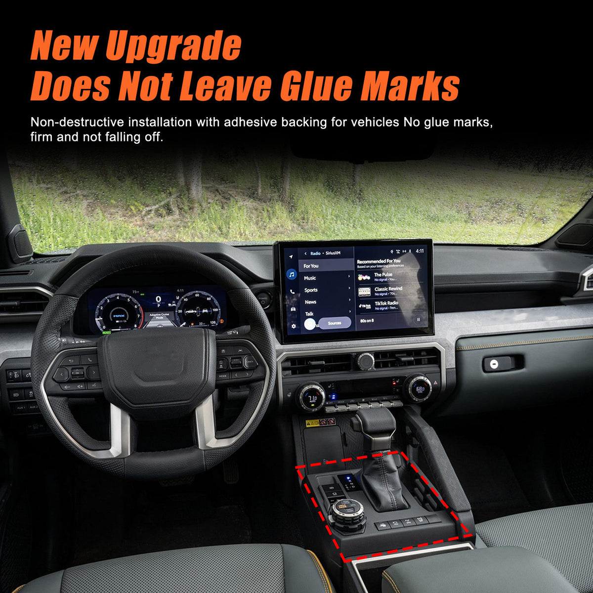 ABS Carbon Fiber Interior Full Set Panel Cover Trim Kit for Toyota Tacoma 24-26 - Styles 1-5 94
