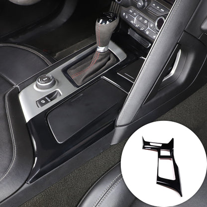 Glossy Black Interior Gear Shift Panel Cover For Corvette C7 2014-2019 8