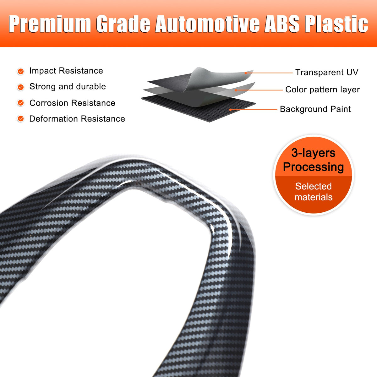 ABS Carbon fiber Interior Cover Trim Decor Accessories For Kia K4 2025+ 4