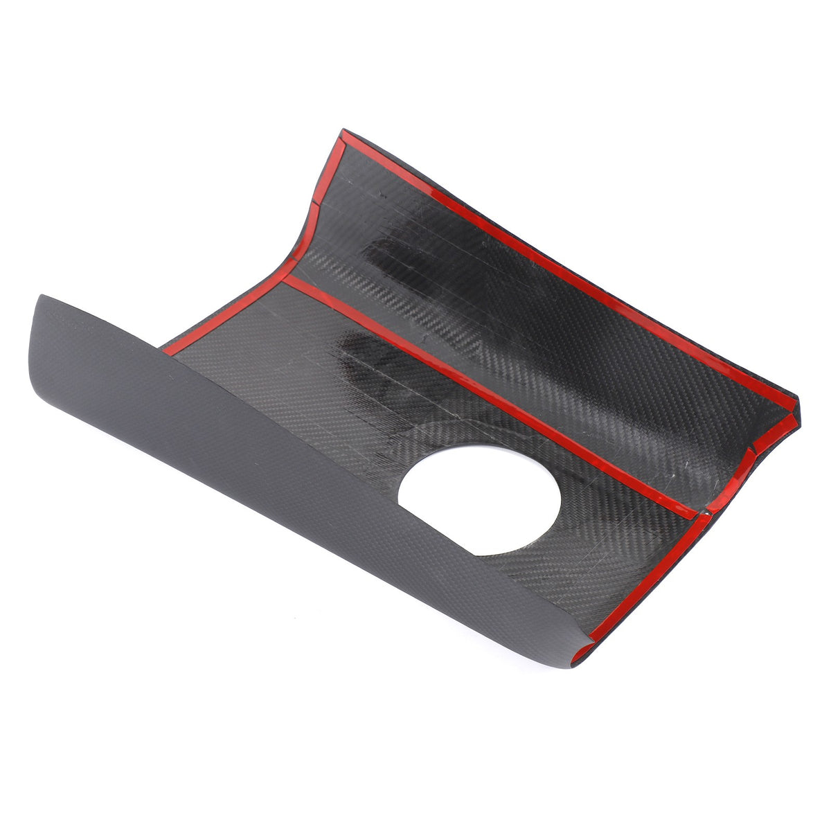 Matte Real Carbon Fiber Rear Cup Holder Panel Trim For Nissan GTR R35 2008-2016 9