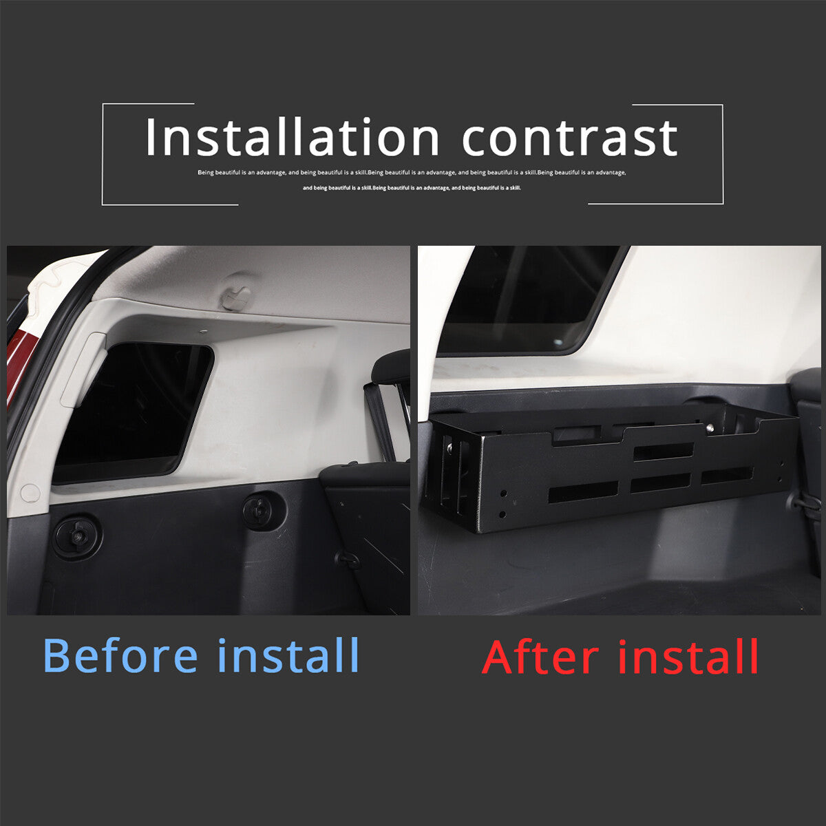 Rear Trunk Left Side Storage Box Organizer Tray for FJ cruiser 07-21 14
