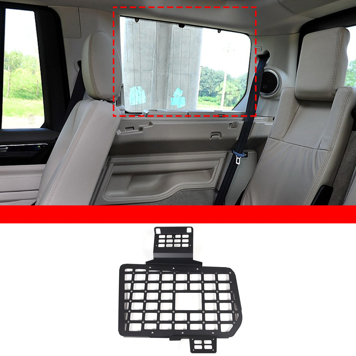 For Land Rover LR3 LR4 L319 04-16 Right Rear Window Molle Panel Modular Storage 11