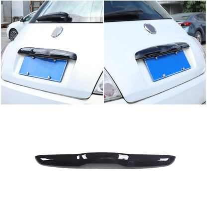 Glossy Black ABS Tailgate Trunk Handle Cover Trim For FIAT 500 2011-23 2