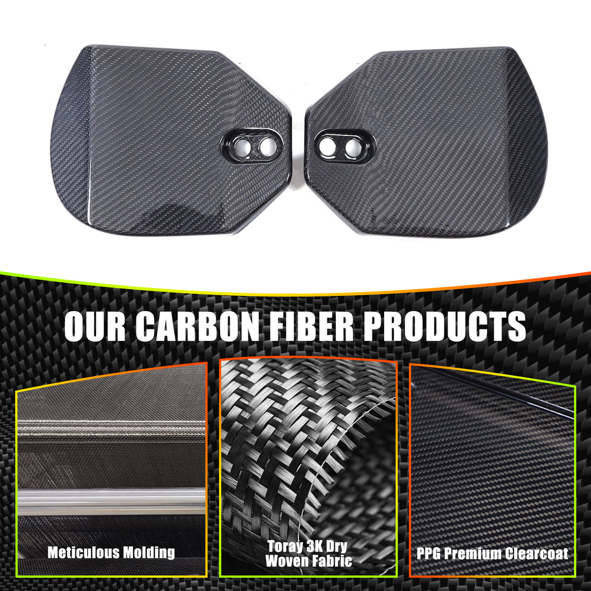Real Carbon Fiber Rear Strut Shock Tower Cover Mag Ride For Corvette C8 2020-26 9